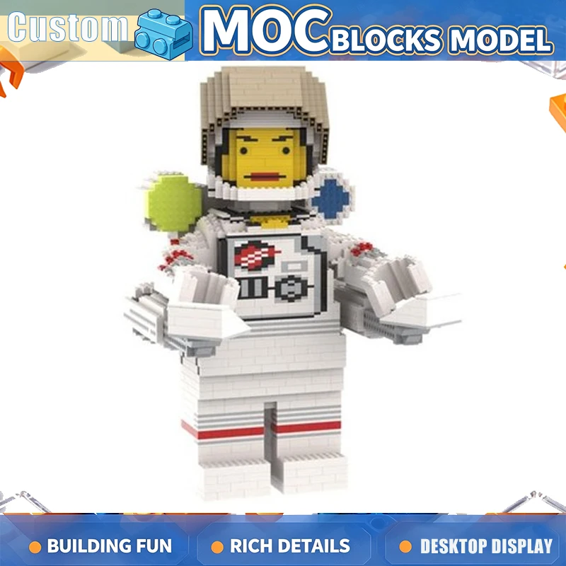 2860Pcs Spacewalking Astronaut Figure Building Block Explorer Model Creative Diy Assembly Toy Collection Display Decoration Gift