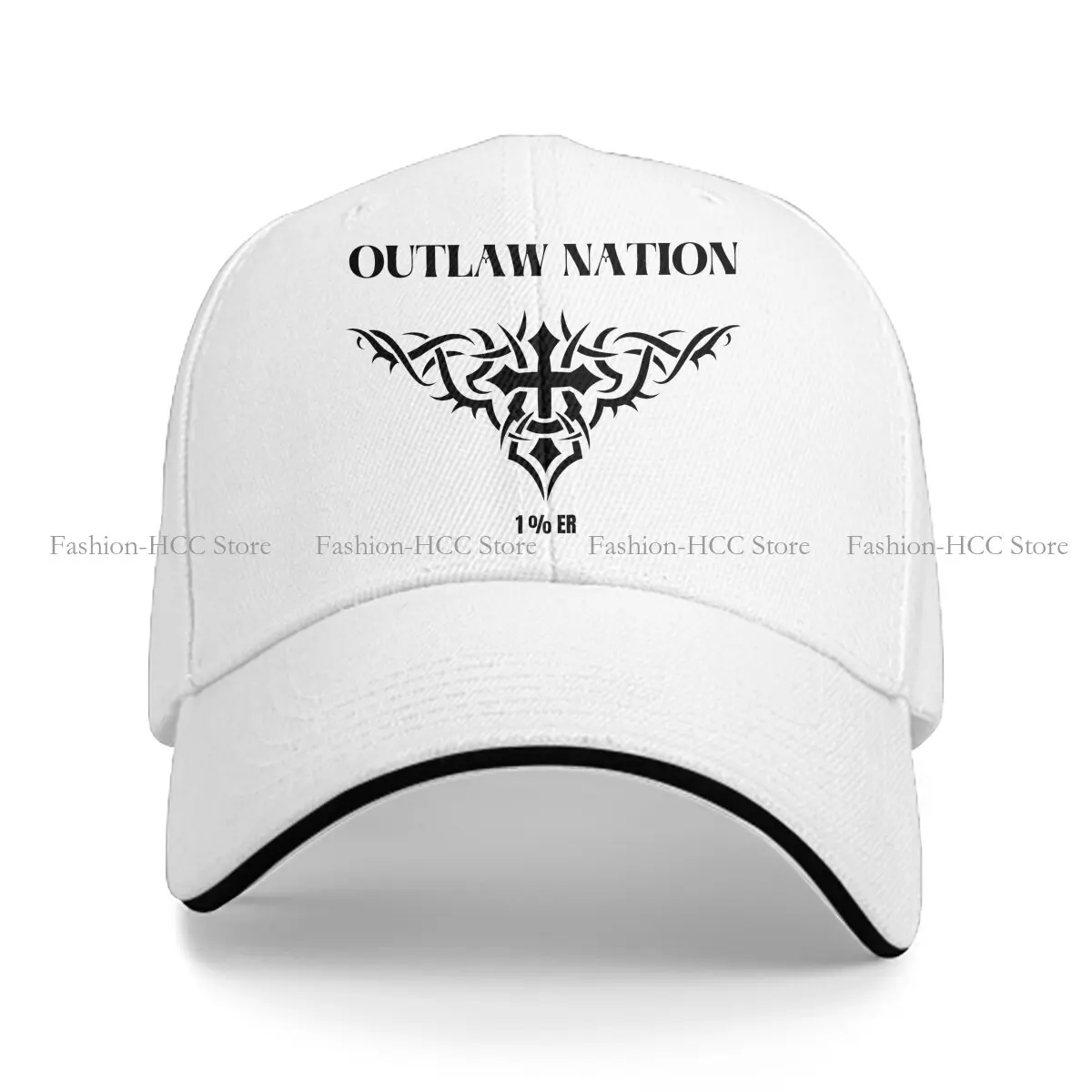 Outlaw Nation Thorns Black Biker Baseball Cap Men Hats Women Visor Protection Snapback Cross-Country Cross Country Caps