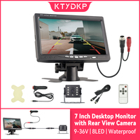 KTYDKP Parking Car Reversing Camera with Monitor 12-24V Rear View Camera with 7\