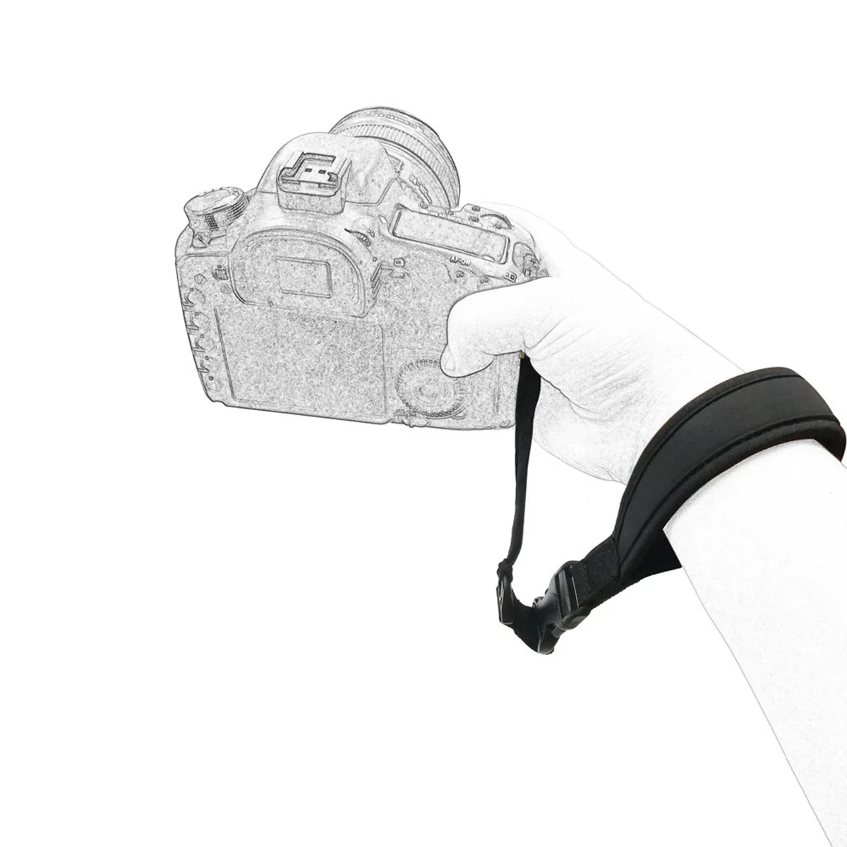 حزام معصم آمن لمعدات الكاميرا، مريح وقابل للتعديل، مادة قوية، سريع الجفاف، سهل الغسل، حزام معصم للكاميرا