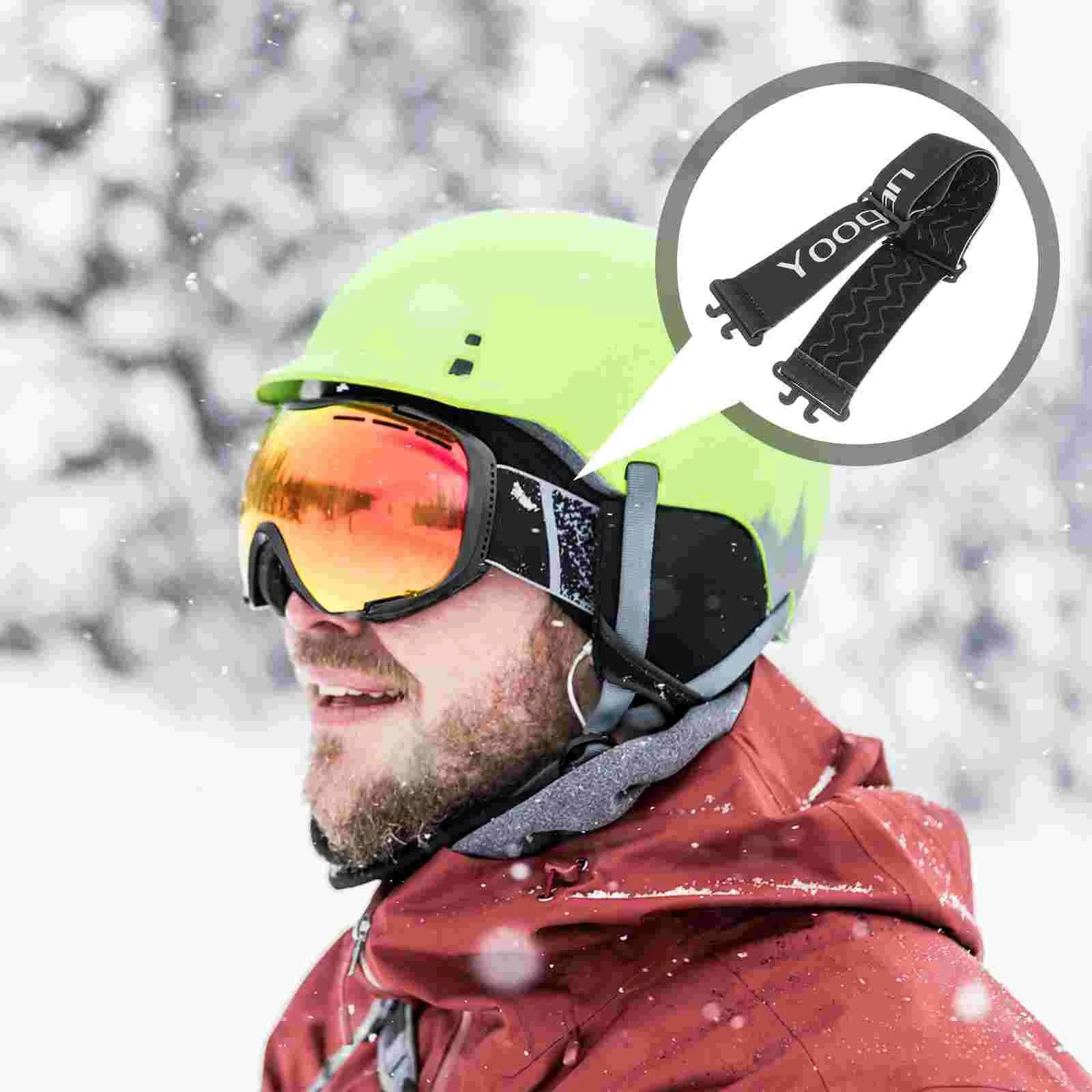 Ski Goggle Strap Goggles Accessories Portable Skiing Double Layer Elastic Spandex Practical Straps Multifunctional