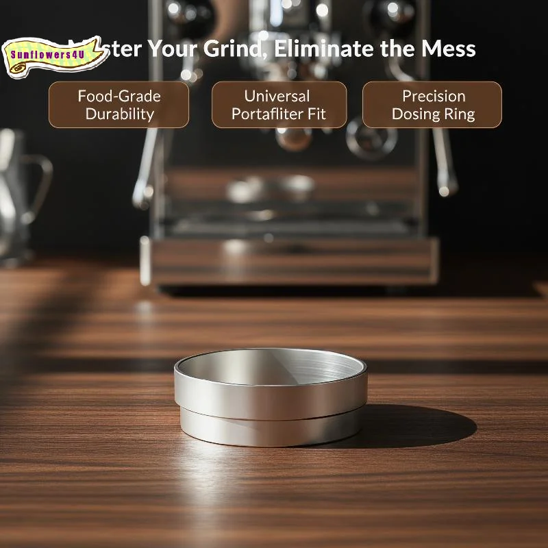 51/53/58mm Universal Magnetic Coffee Receiving Ring Anti-Splash Coffee Powder Dosing Ring Distribution Quantitative Accessory