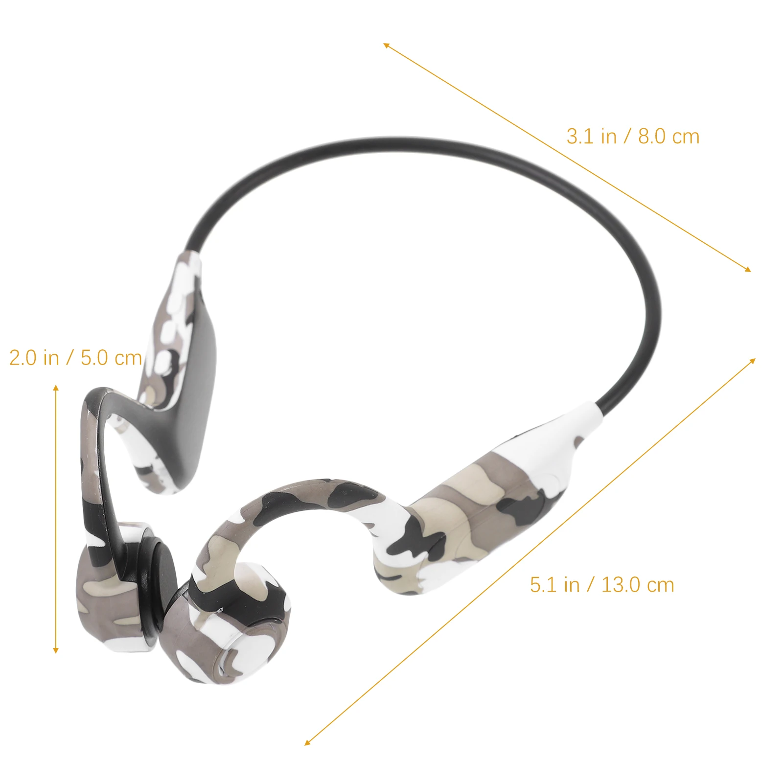 

Bone Conduction Earphones Hanging Ear Wireless Sport Headset Digital Display Secure Fit Athletic Headphones Sweat Resistant