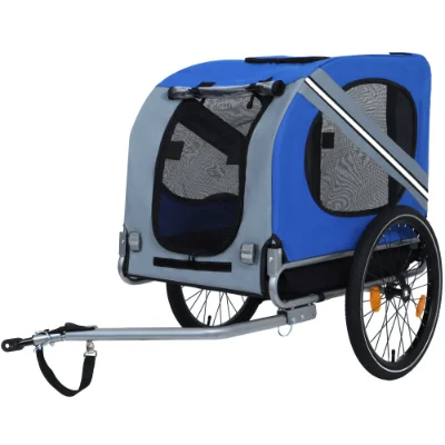Foldable Pet Bicycle Trailer, Large Dog Bike Trailer with Steel Frame, 120LB Weight Capacity Pet Carrier for Cycling Jogging Camping Outdoor Adventures