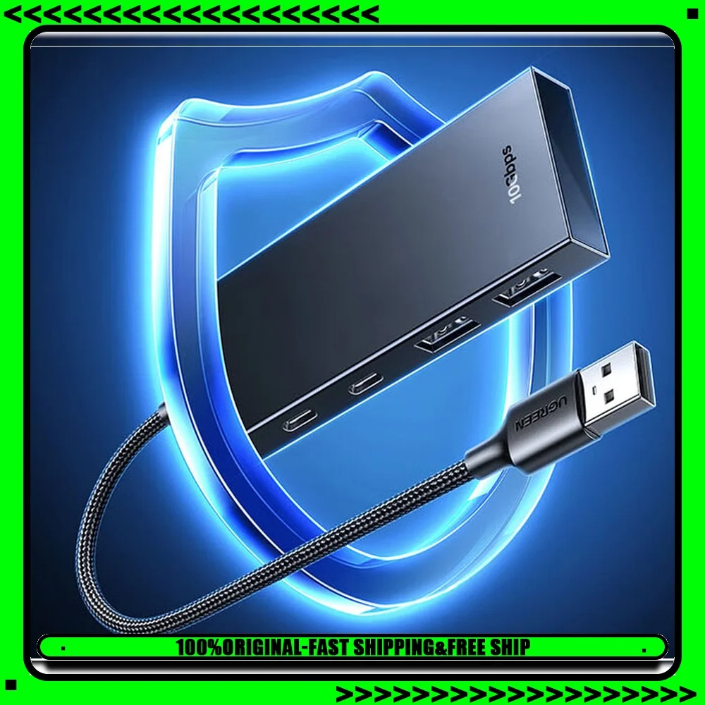 UGREEN CM806 35894 USB-A 3.2 Gen 2 10Gbps 4-Port Hub, 2 USB-A + 2 USB-C Data Ports, USB-C Power Input