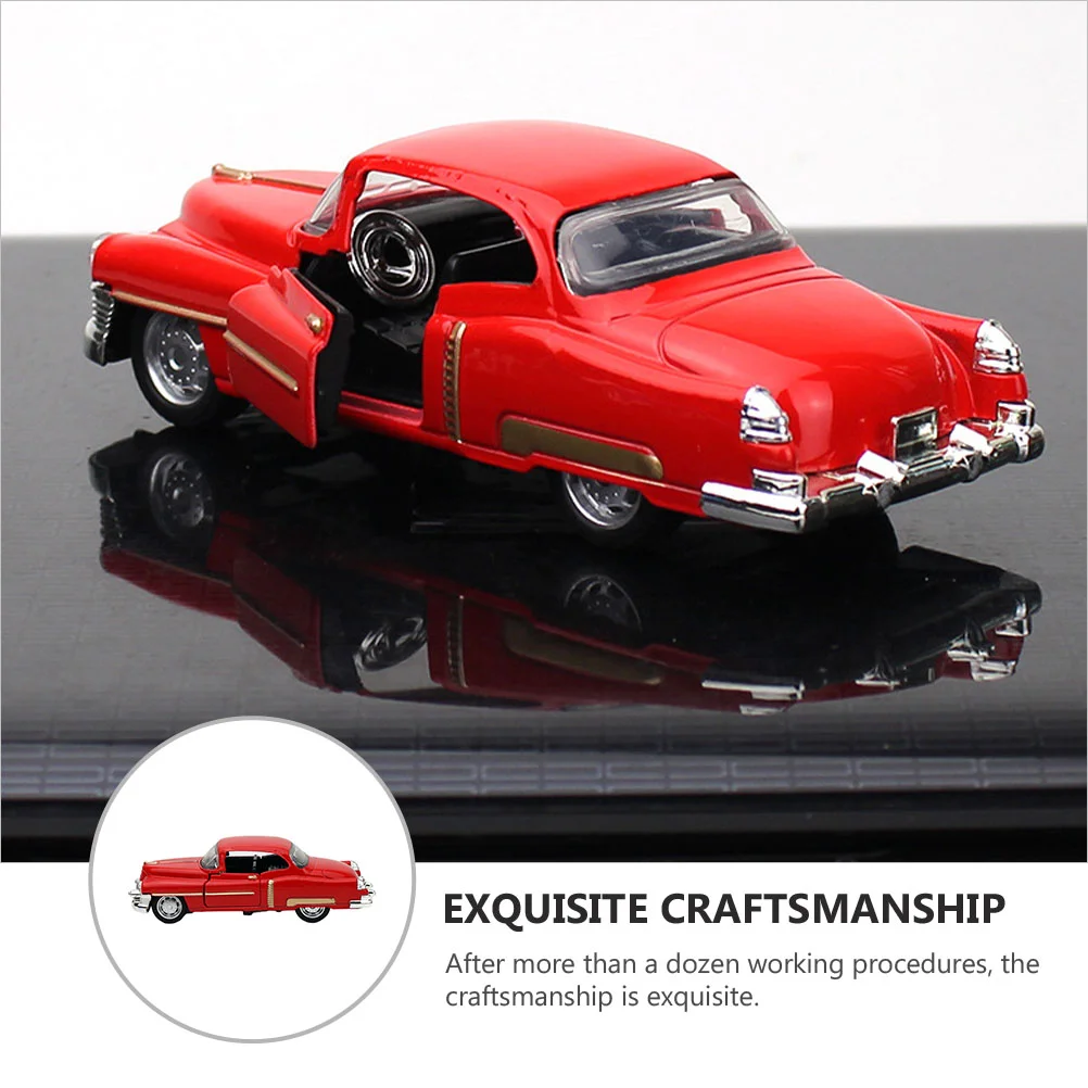 Model Cars For Vintage Alloy Home Decor Decorations Red Ornament Toddler