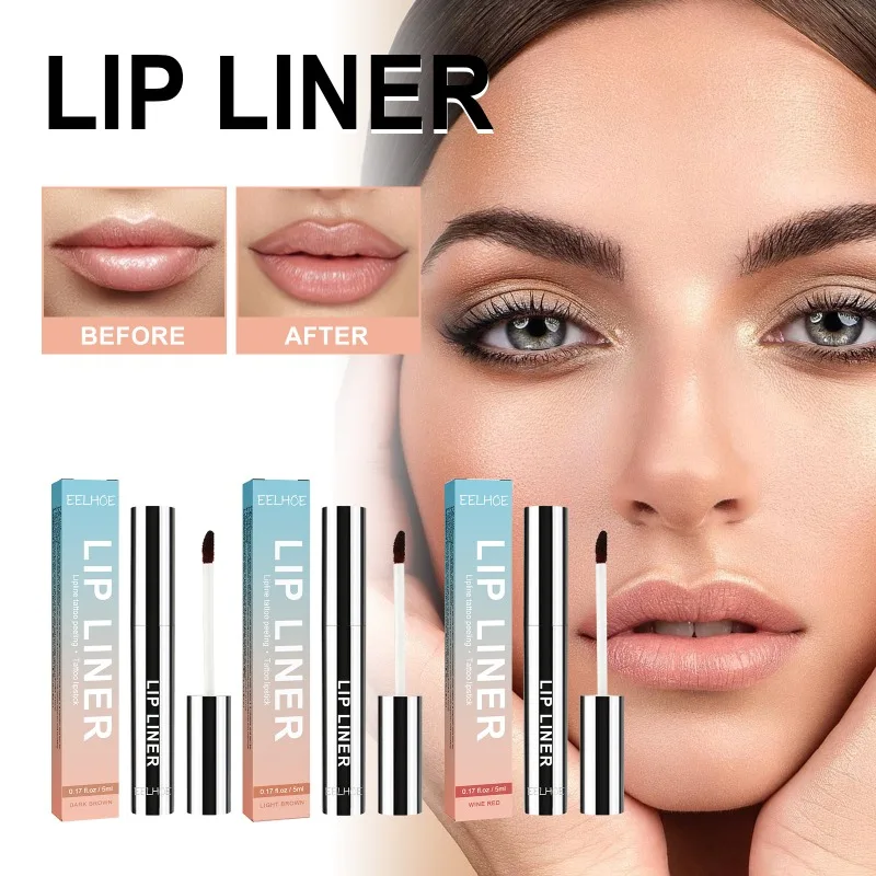 Peel Off Lipliner Outlines The Lip Shape Displays Lip Color and Is Waterproof and Stain Resistant Peel Off Lipliner Lip Brush