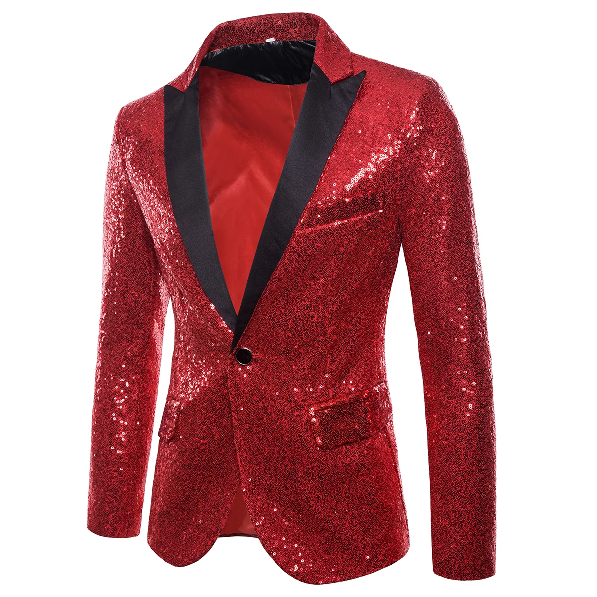 Men\'s Suit Jacket Little Round Sequins Sparkling Men\'s Blazer Wedding Dinner Band Stage Street Performance Nightclub Men\'s Suit