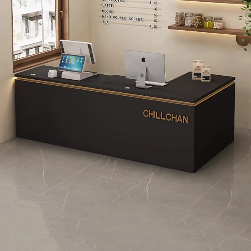 

Modern Hair Salon Reception Desk Counter Decorations Hotel Beauty Reception Desks Simple Modern Cashier Commercial Furniture