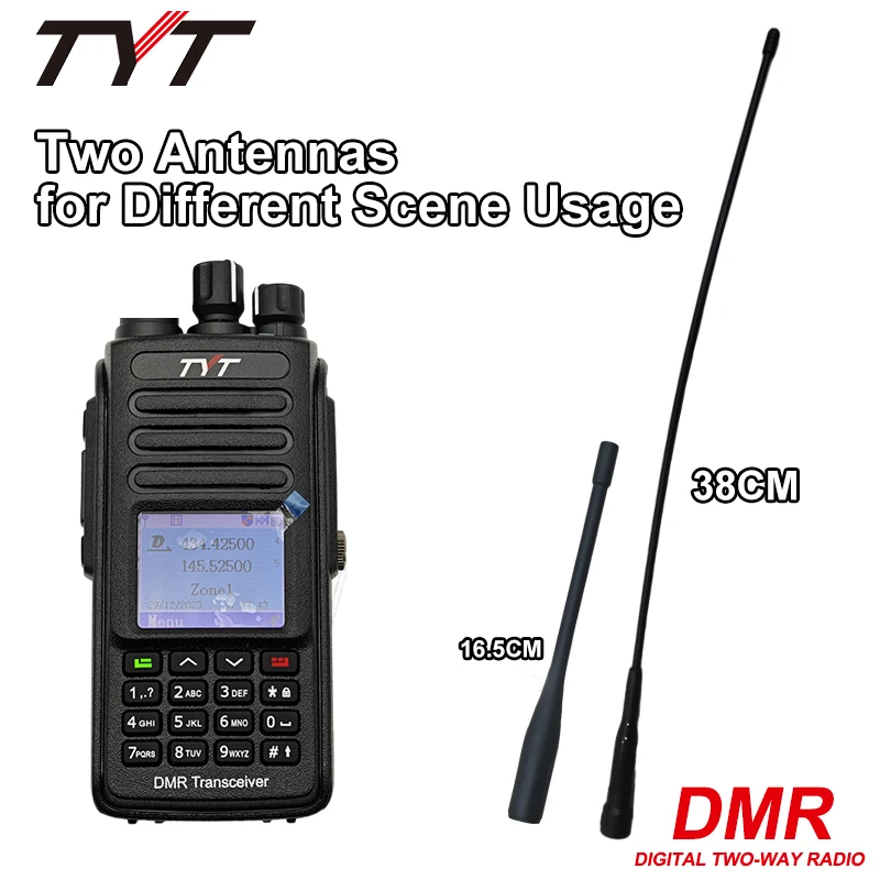 TYT MD-UV390 Plus Walkie Talkie AES256 szyfrowanie IP67 wodoodporny dwuzakresowy przenośny daleki zasięg DMR cyfrowe radio dwukierunkowe 3000CH