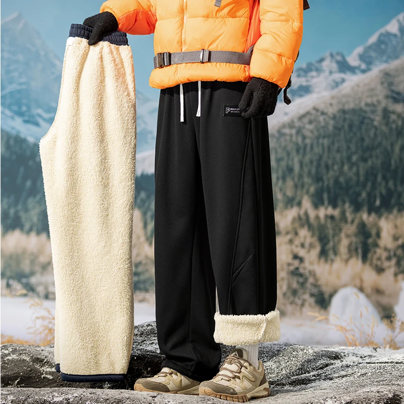 

Повседневные брюки на шнурке, унисекс, на флисовой подкладке для тепла, свободные брюки-карго, доступны в нескольких цветах, различные дизайны, подходят для повседневного ношения, повседневные и универсальные длинные брюки