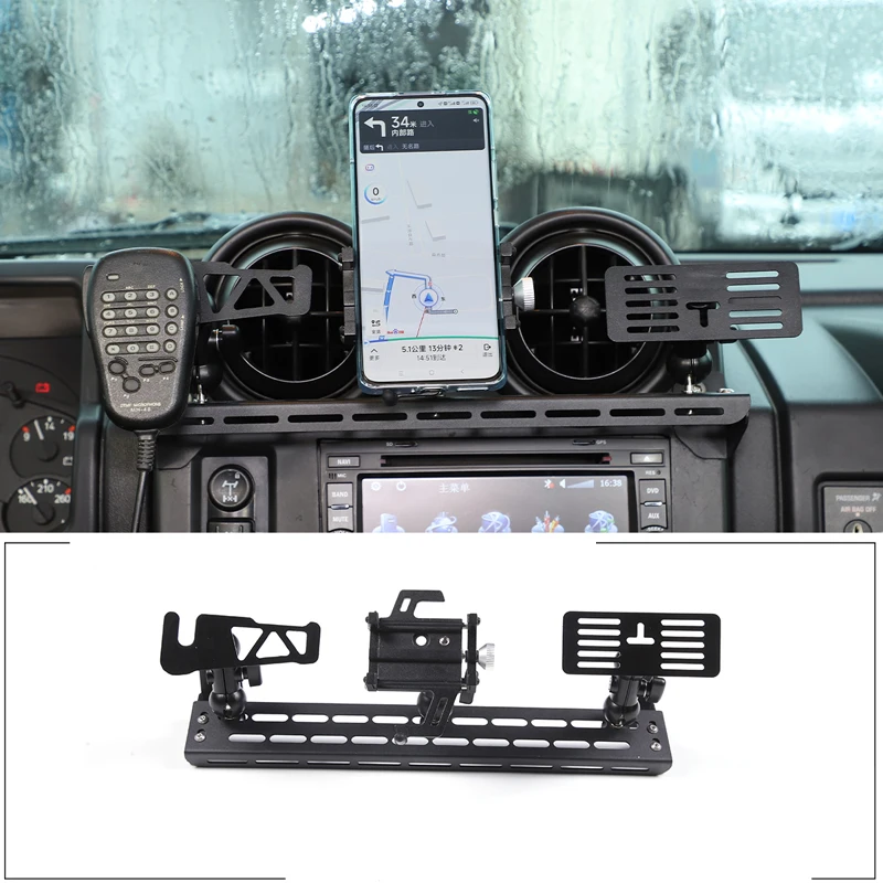 Car Center Control Mobile Phone Bracket Intercom Radio Bracket For Hummer H2 2003-2007 Car Accessories