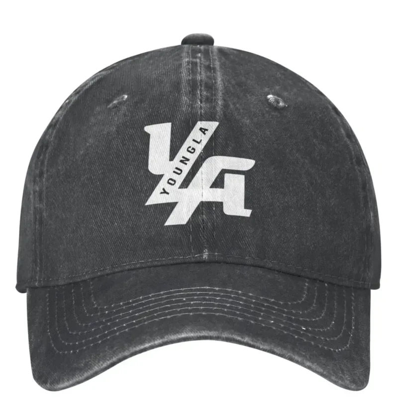 Young La Couple Denim Baseball Cap Print Trucker Hat Stylish Outdoor Gym Sun Unisex Duckbill Cap