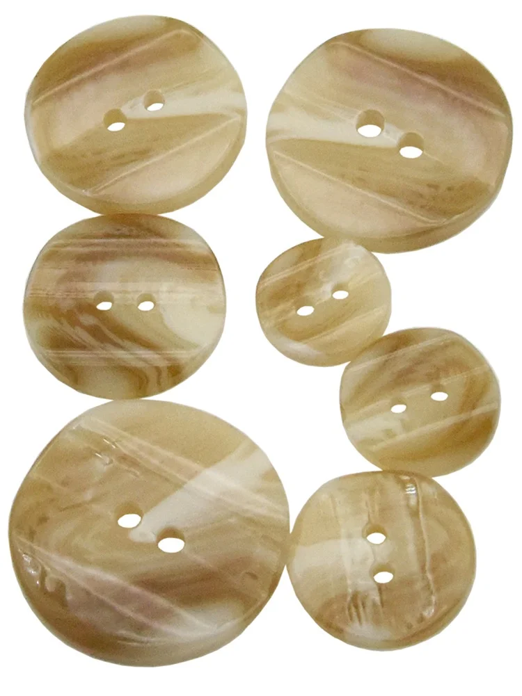 Fade Resin Suit Buttons Sewing Accessories For Shirt Uneven Stylar Marble Grain Clothes Button 2 Holes 15mm-30mm 10PCs, 30PCs