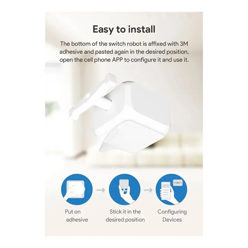B86B Tuya Bluetooth 5.2 Smart Switch Fingerbot Plus Robot Button for Alexa for Google Home Rechargeable