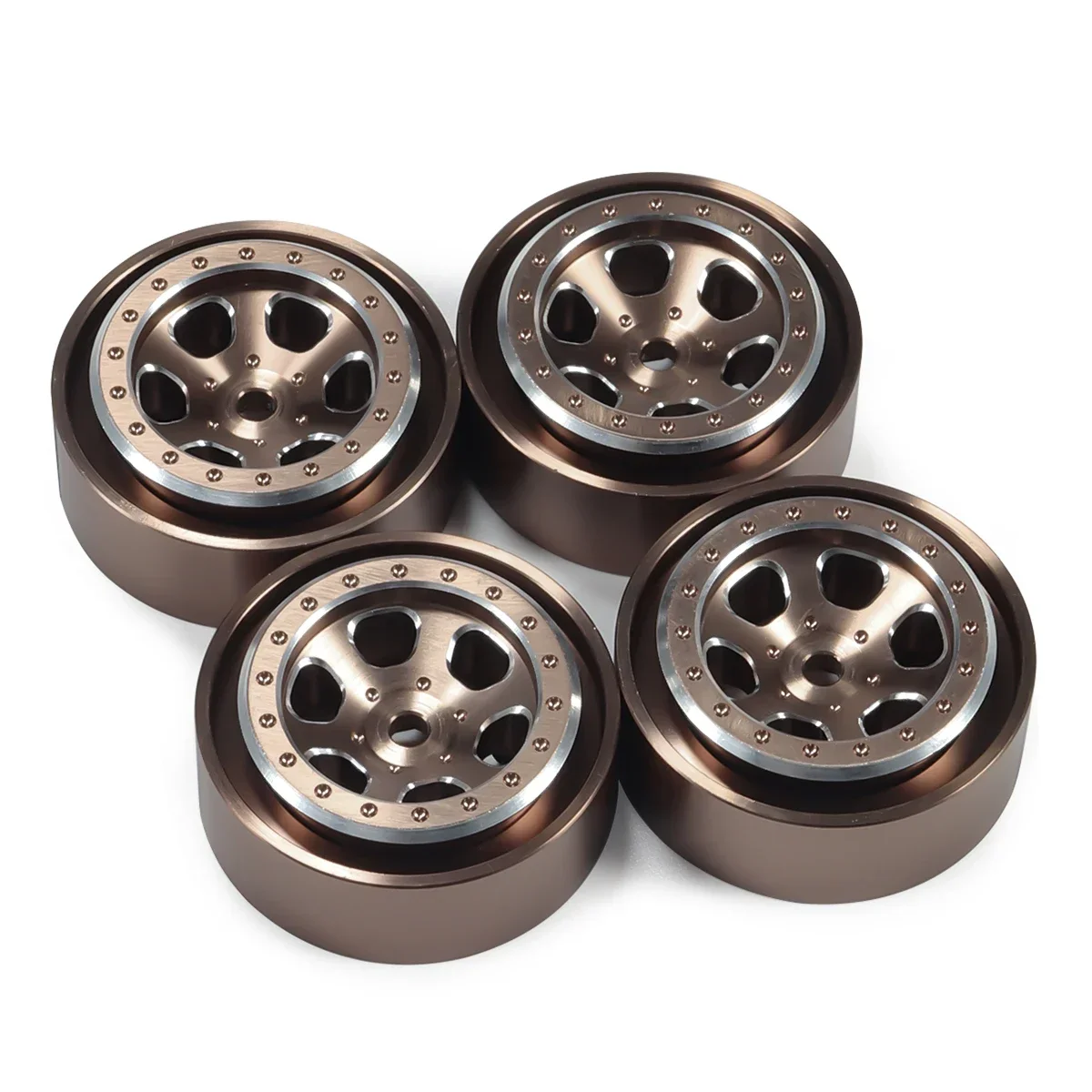 Llantas Beadlock 1.0 De Aluminio Para Micro Crawlers | Ruedas Con Desplazamiento Negativo Para 1/18 TRX4M Y SCX24