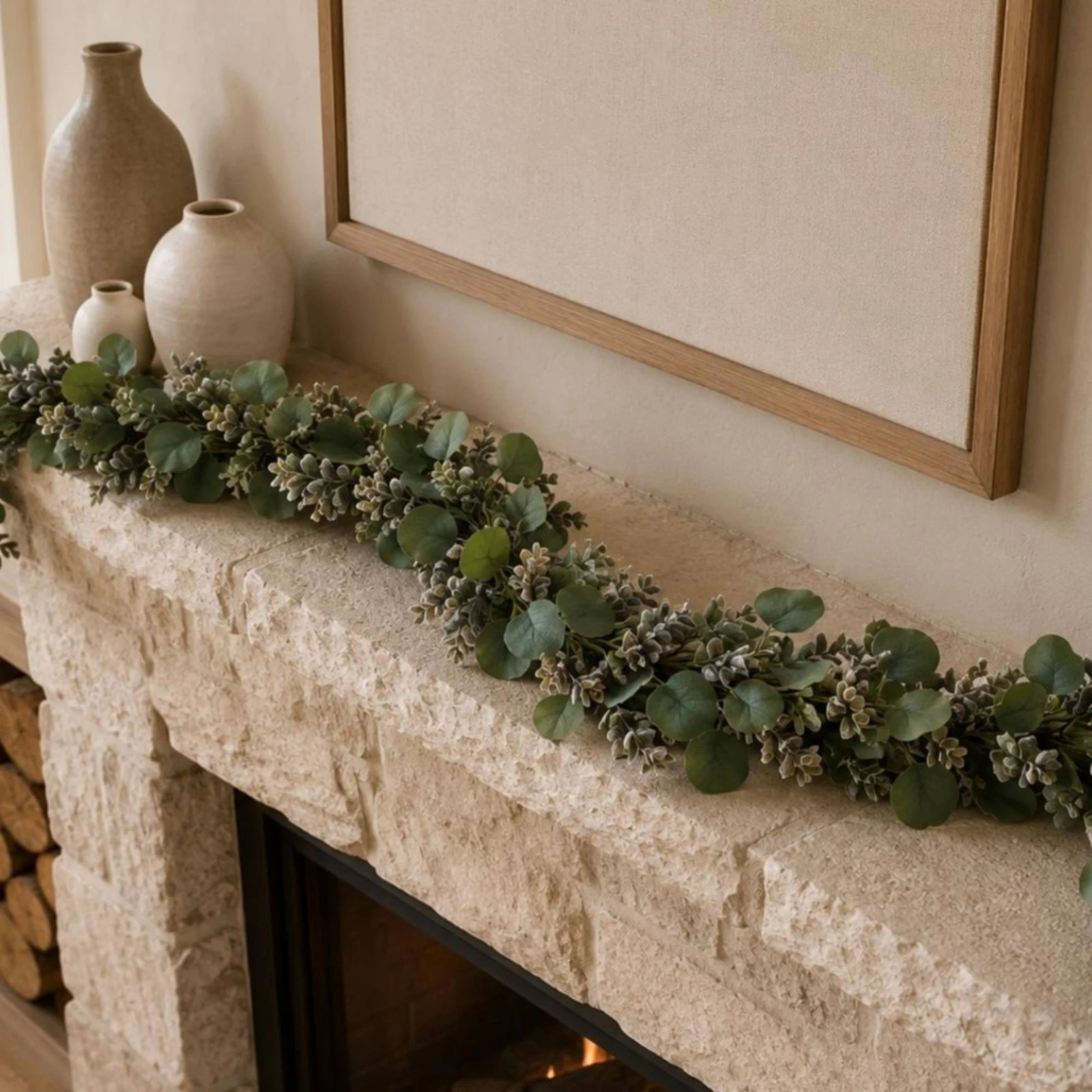 Boxwood Eucalyptus Garland Dense Artificial Greenery Garland Artificial Eucalyptus Vine Trailing Boxwood Vine Decorative