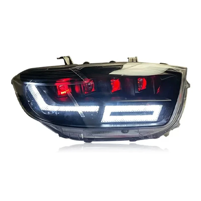 2 PCS Car Lamps For Toyota Highlander 2007-2011 Front Light DRL Headlight Turn Signal LED Projector Lens Auto Accessories