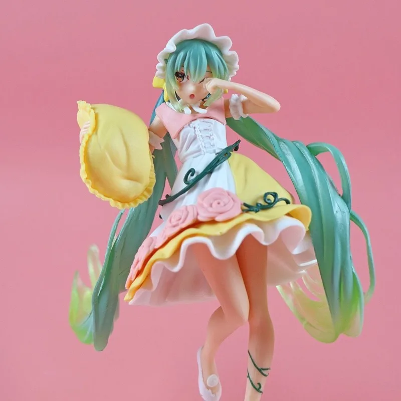 Hatsune miku bandai anime figura bela adormecida raiponce coleção boneca chassi de mesa ornamento do carro presente aniversário crianças brinquedos