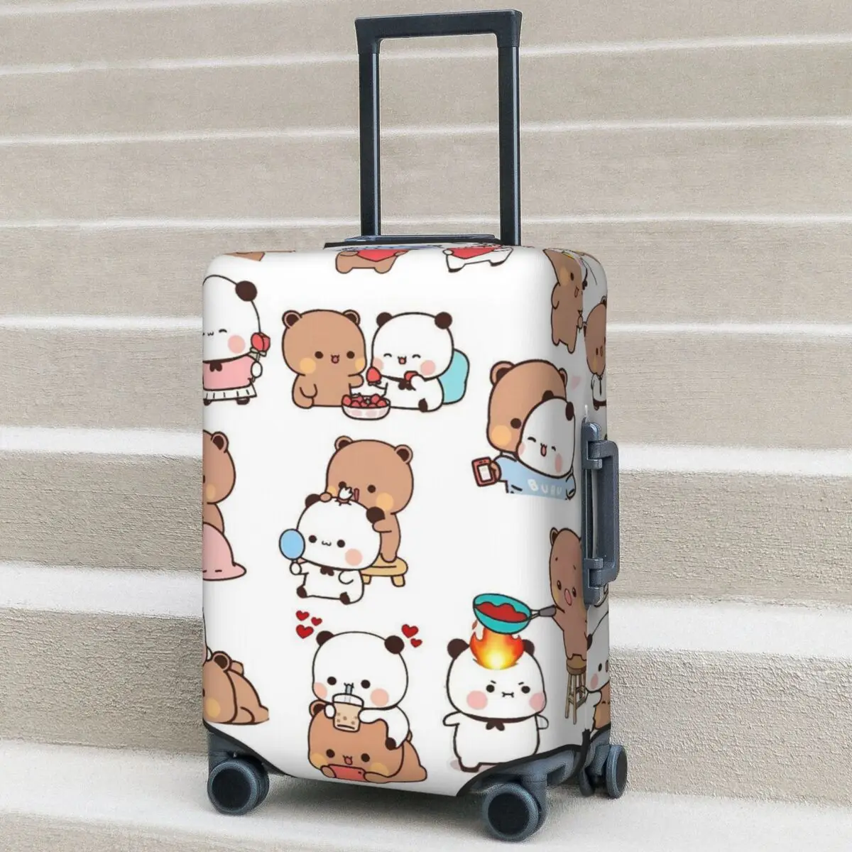 

Bubu Dudu Cute Cartoon Bear Character Suitcase Cover Kawaii Panda Business Protector Flight Strectch Luggage Supplies
