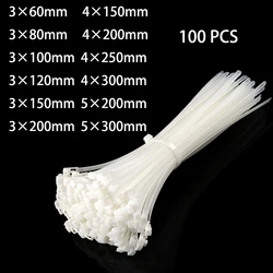 Self-locking plastic nylon tie 100 PCS black 5X300cable tie fastening ring3X200 cable tie zip wraps strap nylon cable tie set