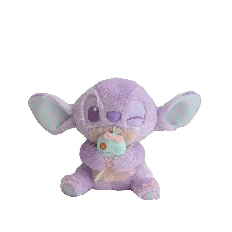 Disney-Lilo e Stitch Angel Scrump Doll, Cartoon Plush Toy, Anime fofo, companheiro de pelúcia macia, aniversário infantil e presentes de Natal