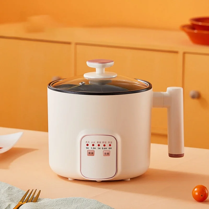 Electric Hot Pot 1.8L Mini Multifunction Electric Noodle Cooker With Handle For Home Dorm Office Single Layer view 2