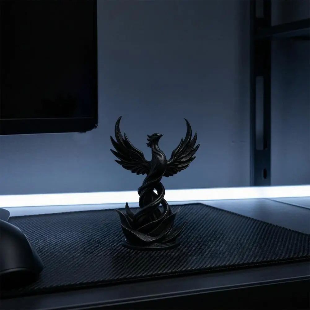 Phönix-Figur Phönix-Skulptur 3D-Gedruckte Figur Mythischer Vogel Dekoration mit Flügeln Büro Arbeitszimmer Schreibtisch Ornament Flamme