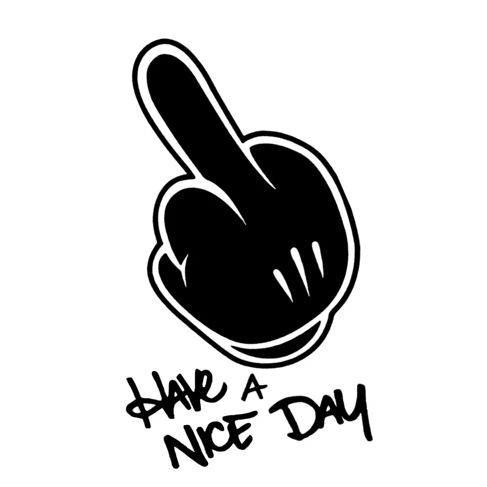15.4CM*8.9CM Fashion Have A Day Nice Vinyl Car Stickers Laser Black Silver Car Styling Decals Decal Stcker