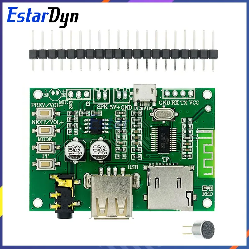 Estardyn BT201 Dual Mode 5.0 Bluetooth Lossless Audio Power Amplifier Board Tf Card U Disk Ble Spp Serial Port Transparent Trans