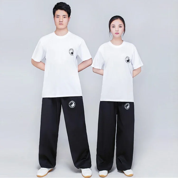 Wushu Clothing Kung Fu Dress Tai Chi Clothes Martial Art Uniform Short Sleeve Cotten Women And Men Unisex Kun Master 2023 New