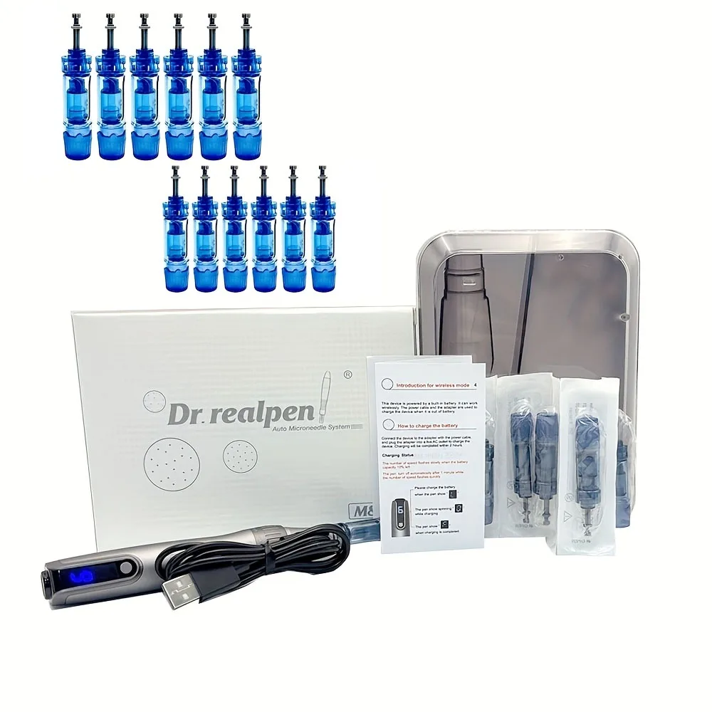 Derma Roller Pen para mujeres y hombres, kit de microagujas DermaPen M8S Derma Roller - 0.25 mm