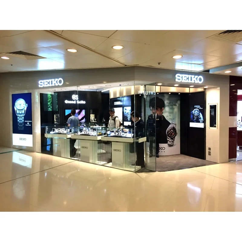 custom.Design Modern Luxury Commercial Sectional Watch Display Cabinet Metal/Wood/Glass High-End Store Display Stand Retail