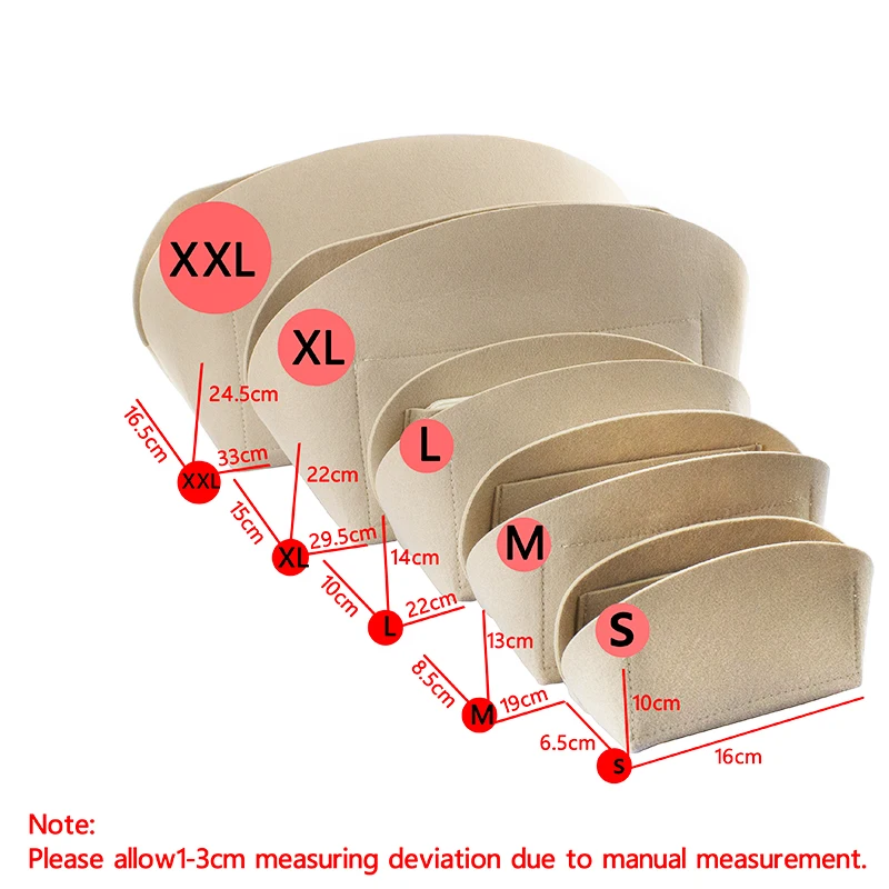 TINBERON เหมาะกับ Shell กระเป๋า Dalaman Tas ใส่ Organizer กระเป๋าสตางค์พกพาแต่งหน้าถุงเก็บกระเป๋าถือ Liner Felt ผ้าผู้หญิงกระเป๋าเครื่องสำอาง