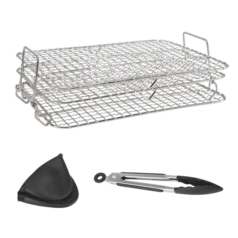 رف مقلاة هوائية لمقلاة هوائية Foodi Grill XL، رف تجفيف متعدد الطبقات، ملحقات مقلاة الهواء - A07G