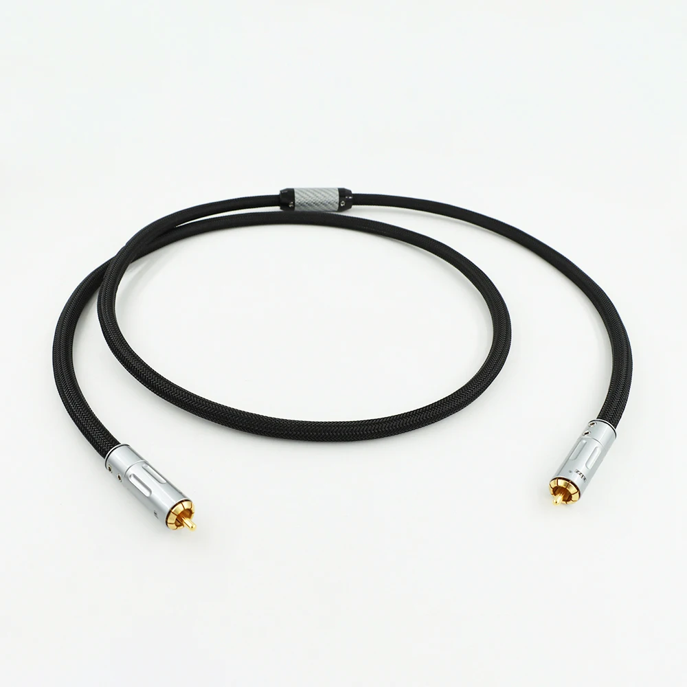 pure silver coaxial audio cable 75 Ω subwoofer cable output SPDIF digital decoding TV power amplifier 5.1 audio cable