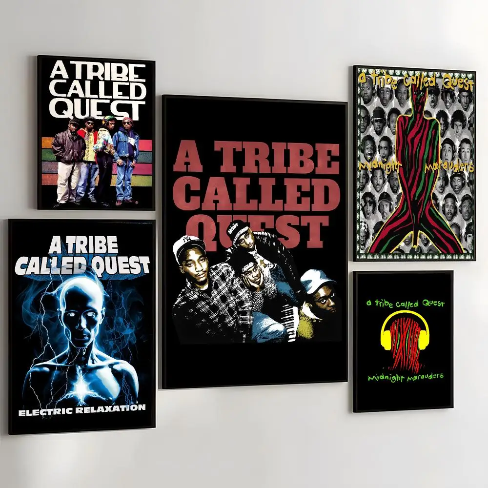 A T-Tribe Called Quest Painting Calligraphy Self Adhesive Wall Art Waterproof Print For Bedroom Hallway Home Decor