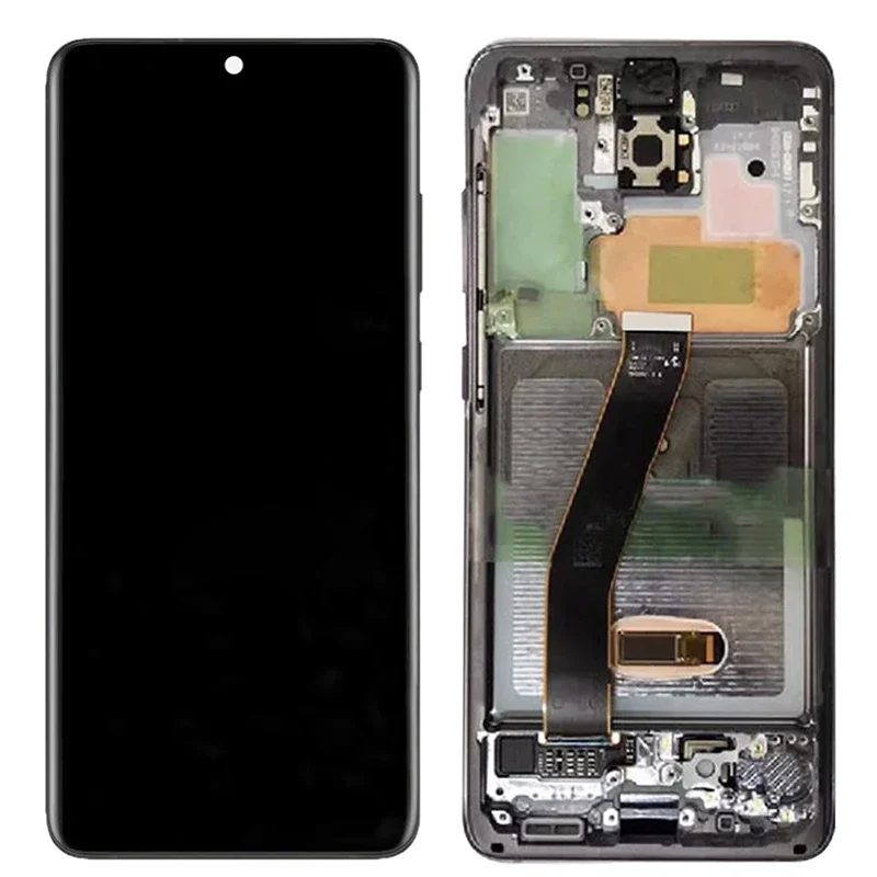 Super Amoled G981B LCD For Samsung  S20 5G Display With Frame 6.2Inch S20 SM-G981B/DS G981F Display Touch Screen Assembly