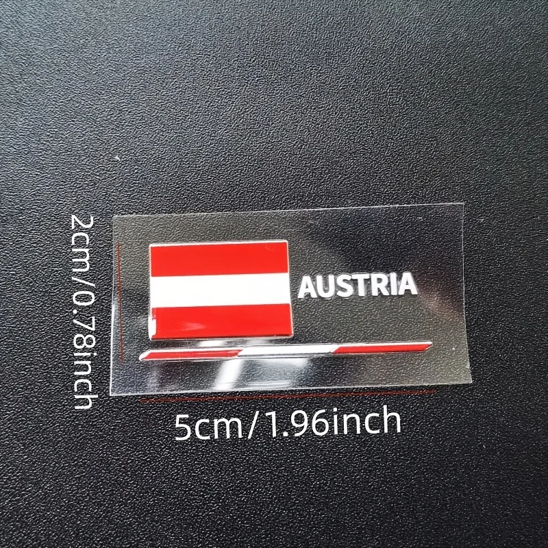 1set Austria Flag Vinyl Stickers, Waterproof Car Badge Decals for All Vehicle Decor, Holiday Gift