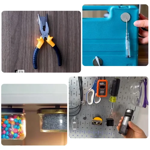 Imagen 2 del producto Imán Redondo Superfuerte N35 NdFeB, Potente Imán Permanente de Neodimio, Imán para Refrigerador 3x3/5x5/6x6/10x10