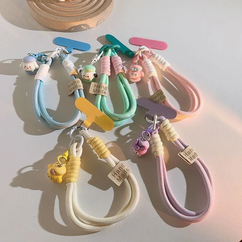 

Kuromi PomPomPurin Anime Kawaii Sanrio Bag Pendant Cute Cartoon Phone Case Wristband Keychain Decoration Gifts for Kids