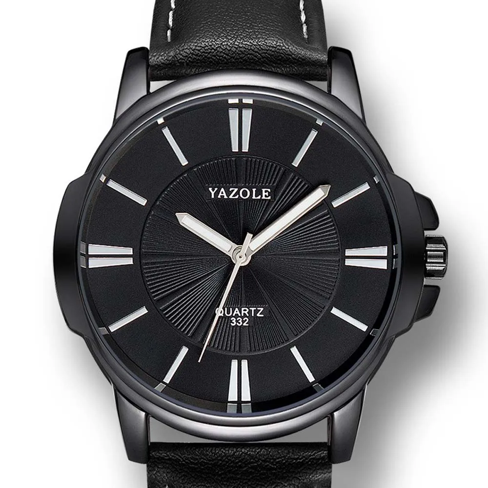 YAZOLE 남성용 시계 비즈니스 스타일 빛나는 쿼츠 시계 방수 손목 시계 relojes para hombres часы мужские на