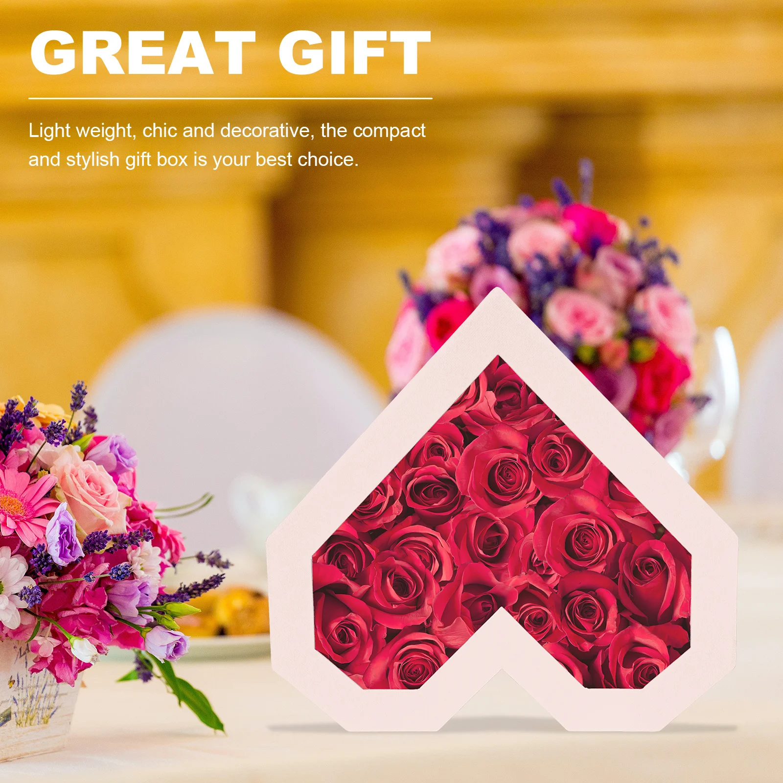 

Fancy Gift Boxes Valentines Day Heart Shaped Heart-shaped Treat Paper Present Valentine's Clear