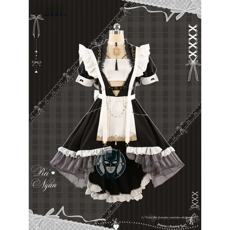 Disfraz de Anime NuCarnival Rei, dulce sirviente de belleza, vestido de cola de Lolita, juego de uniforme, ropa de fiesta de Halloween, conjunto para mujer y hombre
