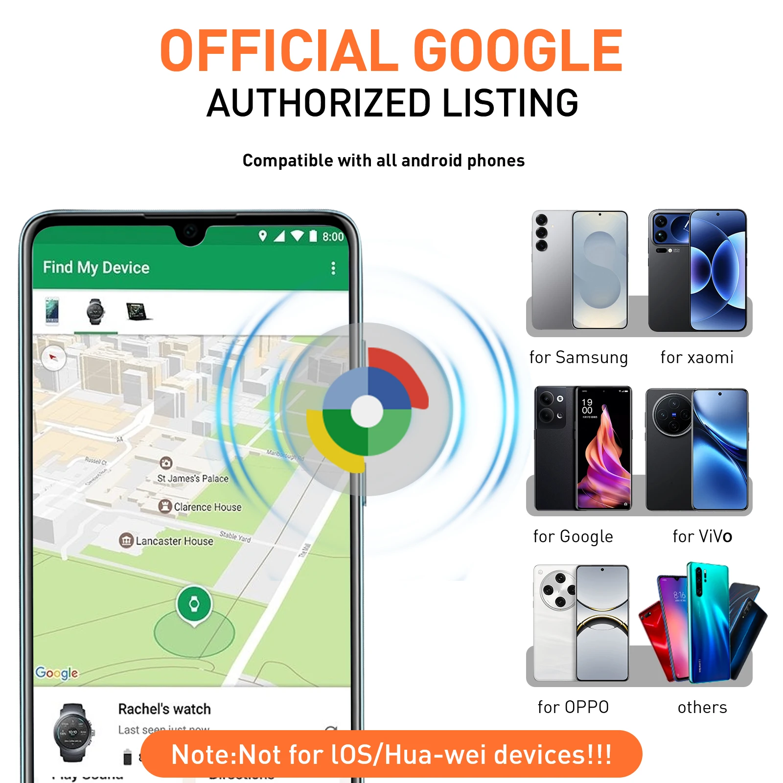 1/2/4Pack Portable Android GPS Tracker Google Tags Anti-Lost Pet Device with Navigation Alarm Feature