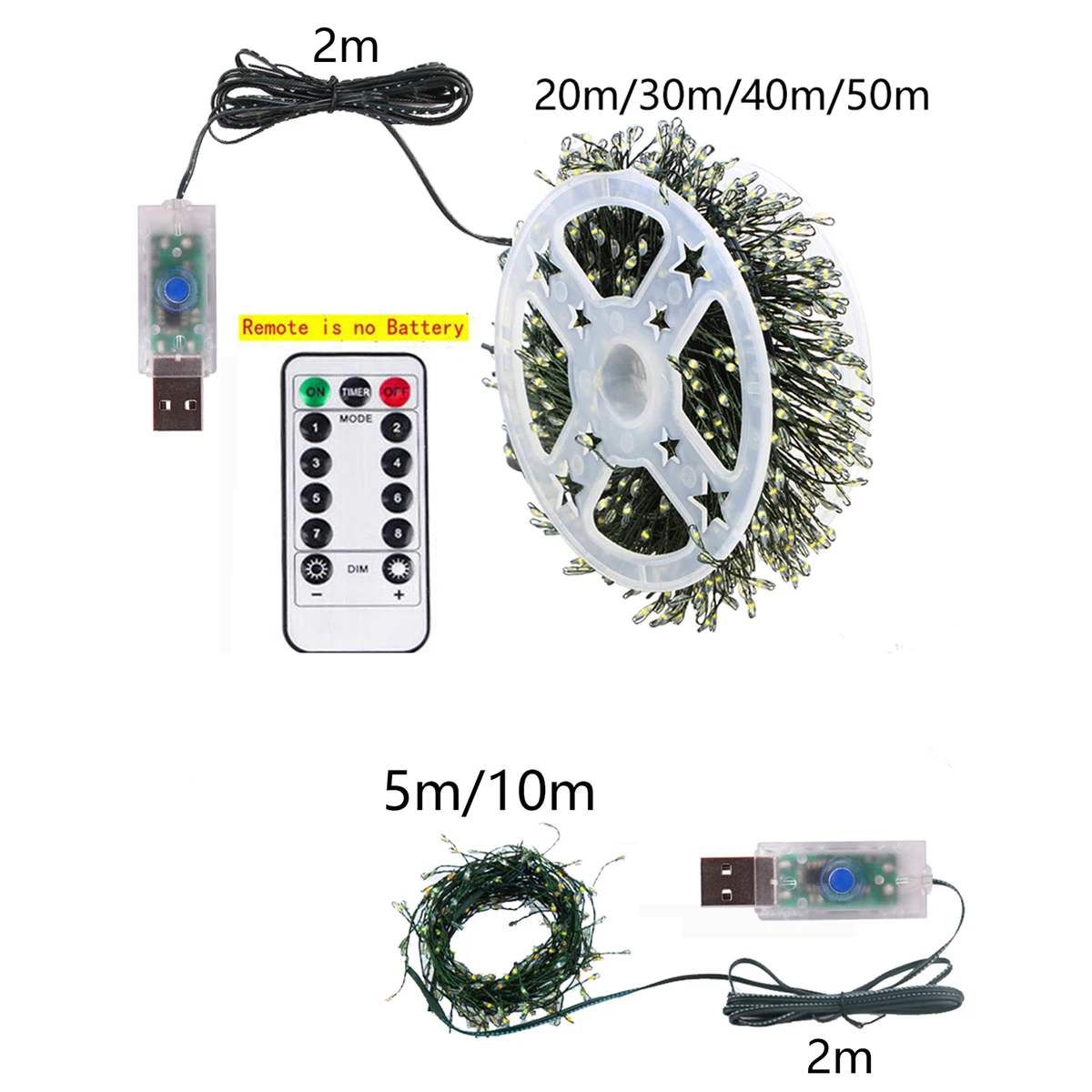 LED Firecracker String Lights Cluster Fairy Lights Christmas Garland For Wedding Halloween Party New Year Christmas Tree Decor