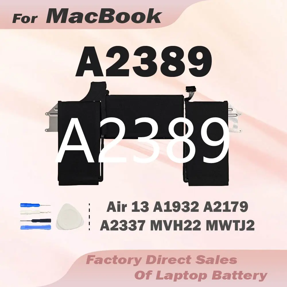 

Аккумулятор A2389 A2337 49.9Wh для Apple MacBook Air 13" A2337 2020 2021 EMC3302 A2337 EMC3598 MGN63LL MGN73LL MWTJ2 M1 2020 года выпуска