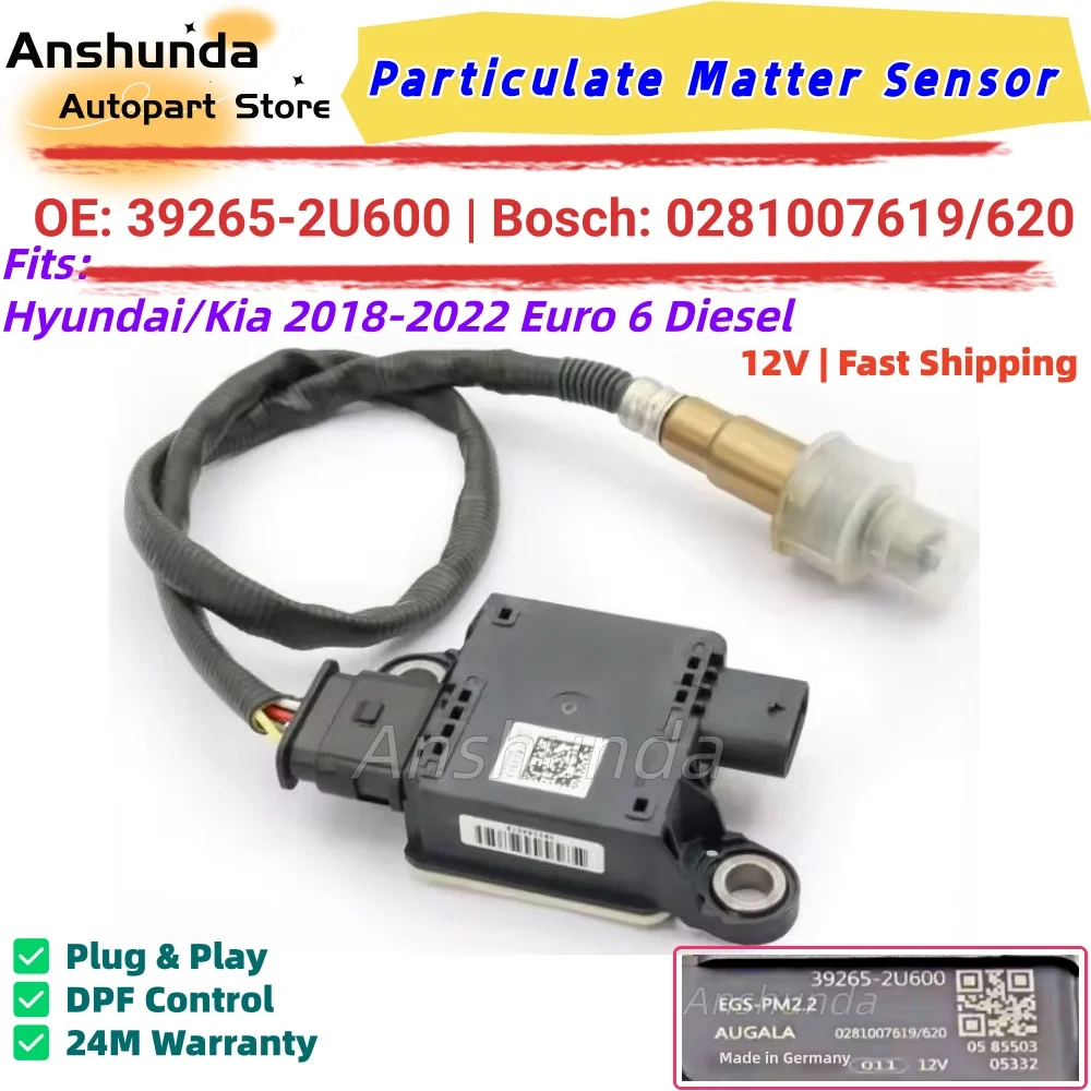 PM Particulate Matter Sensor 39265-2U600 392652U600 Replacement For Hyundai Tucson Kia Sportage DPF Exhaust Particle Sensor