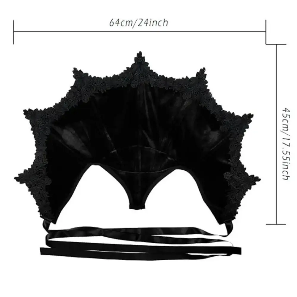 Cloth Victorian Stand Up Collar Gothic Medieval Design Queen Cosplay Cloak Cape Renaissance Halloween Costume Accessories view 5