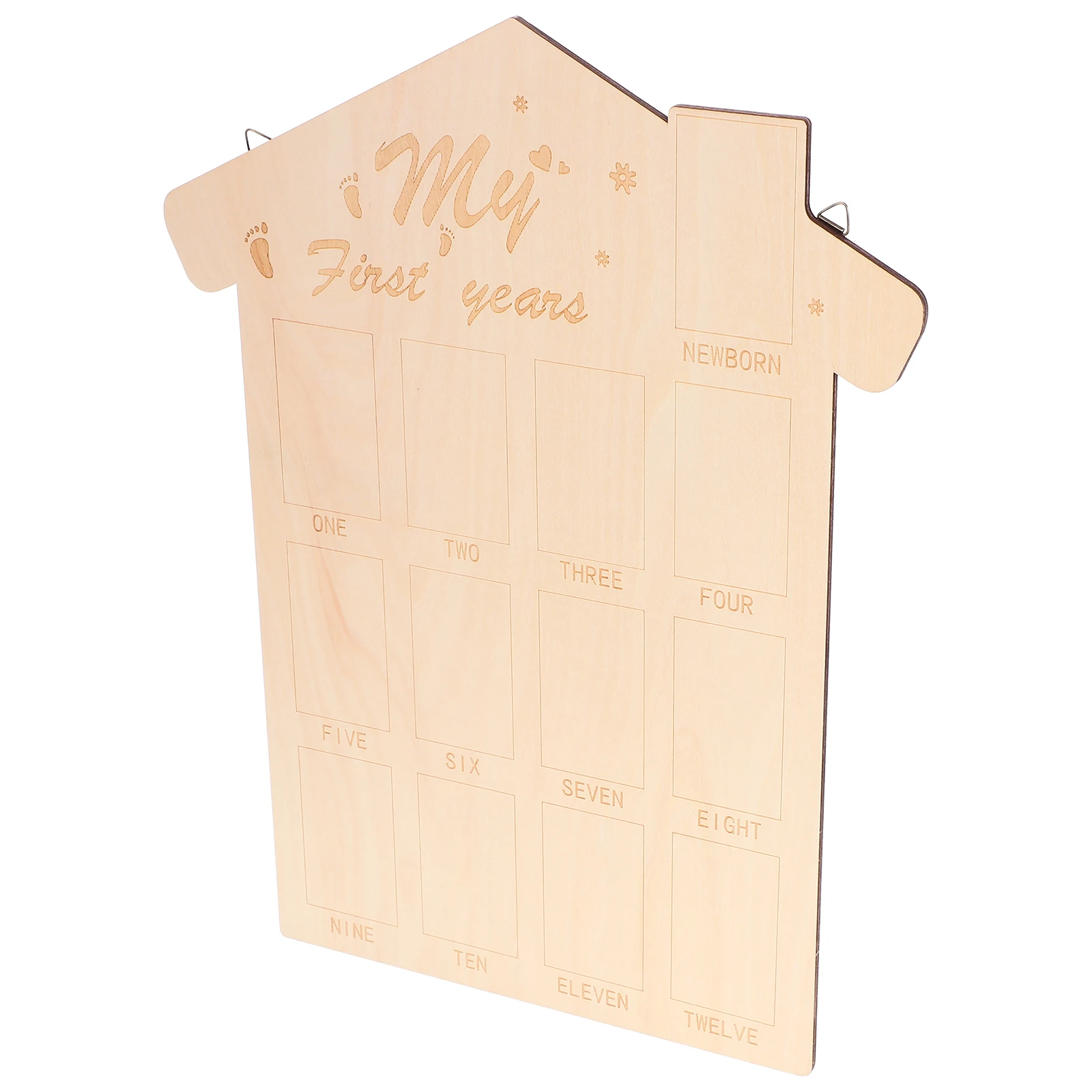

Wooden Baby Photo Frame First Year Picture Board For Newborn 12 Months Baby Keepsake Wall Table Decor